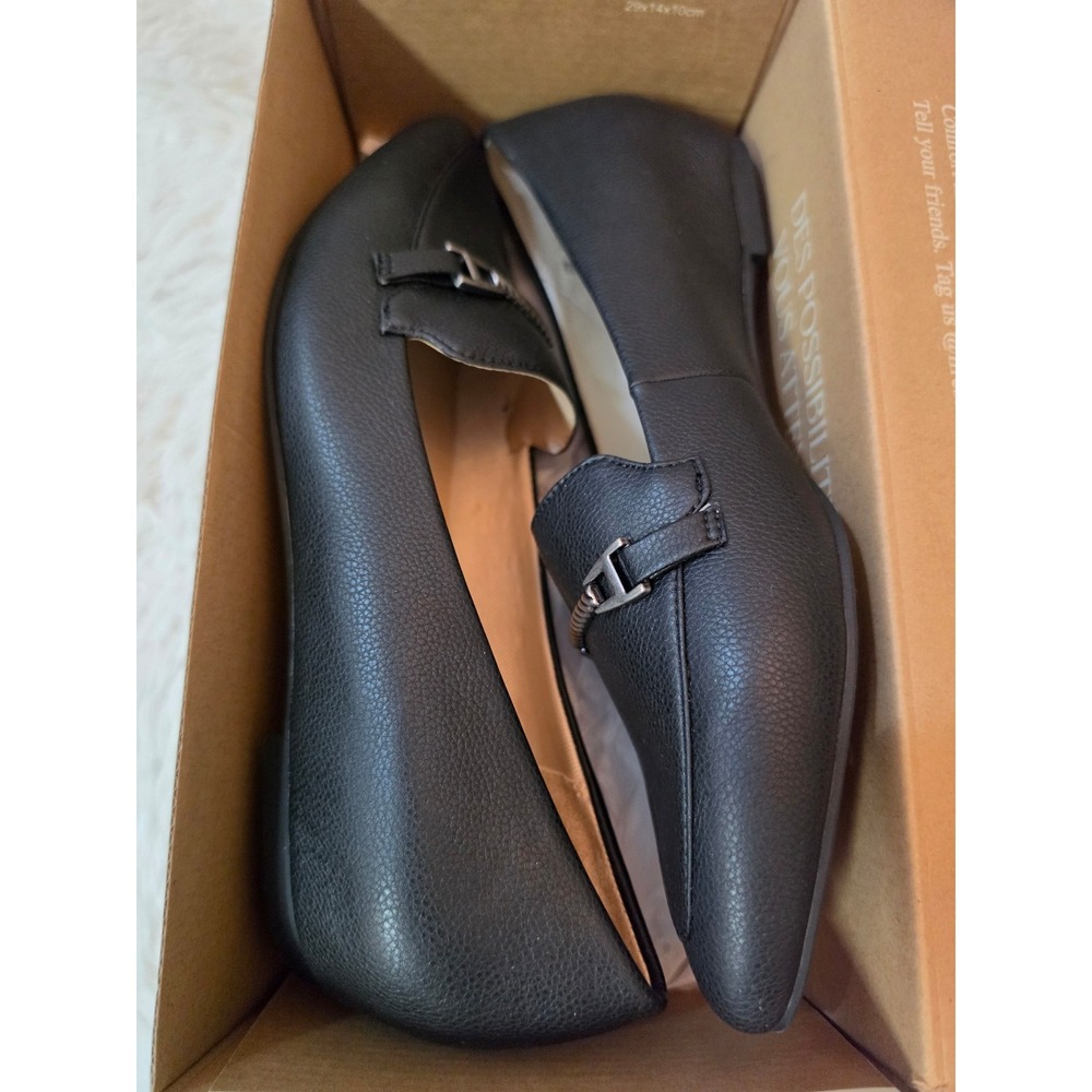 NIB LifeStride Precious 2 Black Tumbled Loafers - Women's Size 8 M